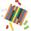 hand2mind Wood Cuisenaire Rods Individual Set, Fraction Bars, Montessori Number Rods, Counting Blocks, Math Manipulatives, Math Teacher Supplies, Kindergarten Homeschool Supplies (Set of 74)