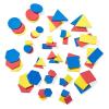 hand2mind Foam Attribute Blocks Student Kit, Geometry Set, Preschool Learning, Manipulatives for Preschool, Montessori Math, Shapes for Toddlers, Home Schooling Materials Pre-K (Set of 60 Blocks)(Classic Set)