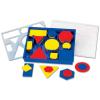 hand2mind Plastic Attribute Blocks Student Kit, Geometry Set, Preschool Learning, Manipulatives for Preschool, Montessori Math, Shapes for Toddlers, Home Schooling Materials Pre-K (Set of 60 Blocks)