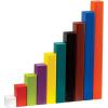 hand2mind Wood Cuisenaire Rods Individual Set, Fraction Bars, Montessori Number Rods, Counting Blocks, Math Manipulatives, Math Teacher Supplies, Kindergarten Homeschool Supplies (Set of 74)