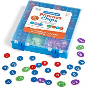 hand2mind Lowercase Phonics Chips, Phonics Manipulatives for Kindergarten, Phonemic Awareness, Science of Reading Classroom Materials, Reading Tools for Kids, Alphabet Letter Tiles for Spelling