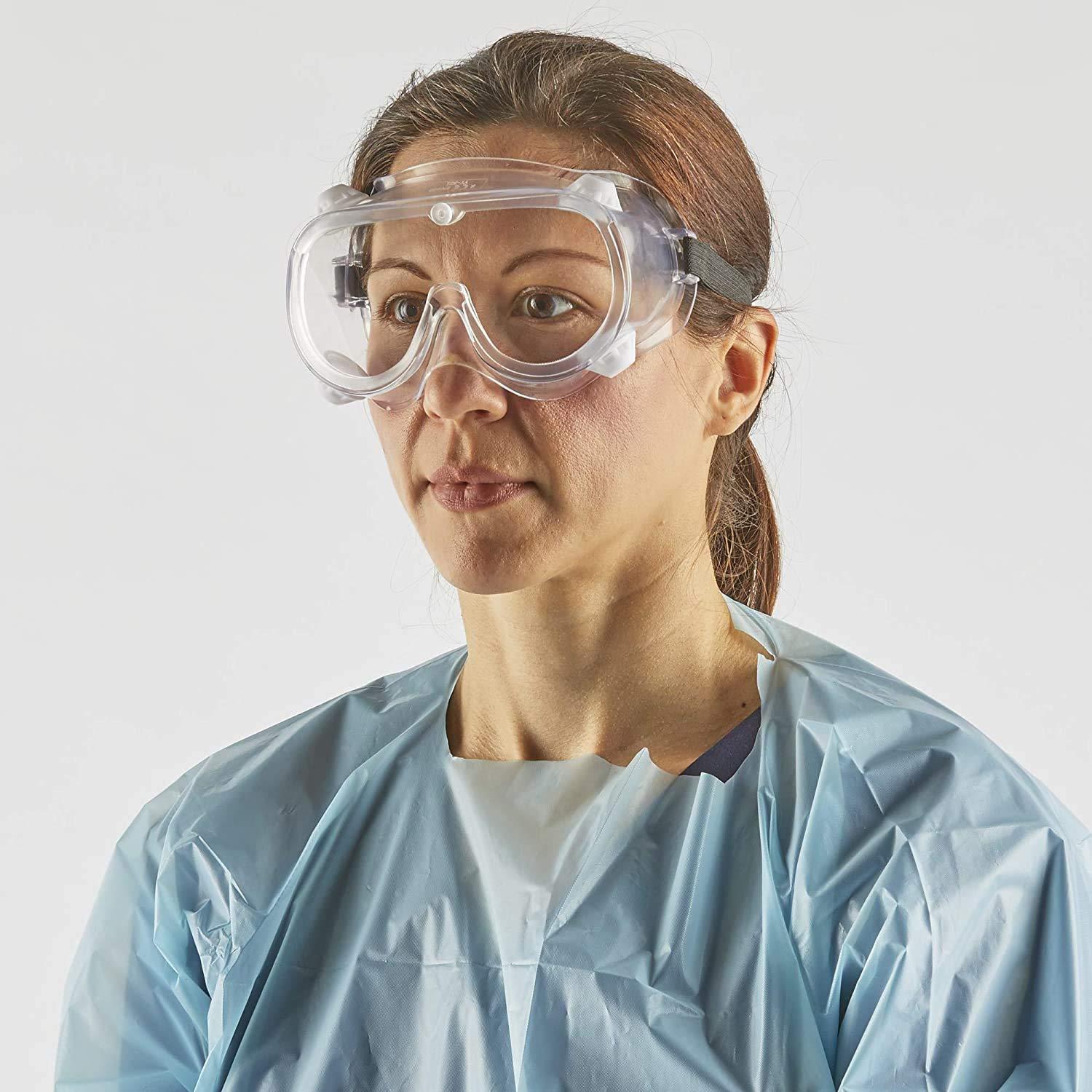 image:imagehand2mind 6 Inch Clear Safety Goggles Meets ANSI Z871 Safety Standards Pack of 10Pack of 1