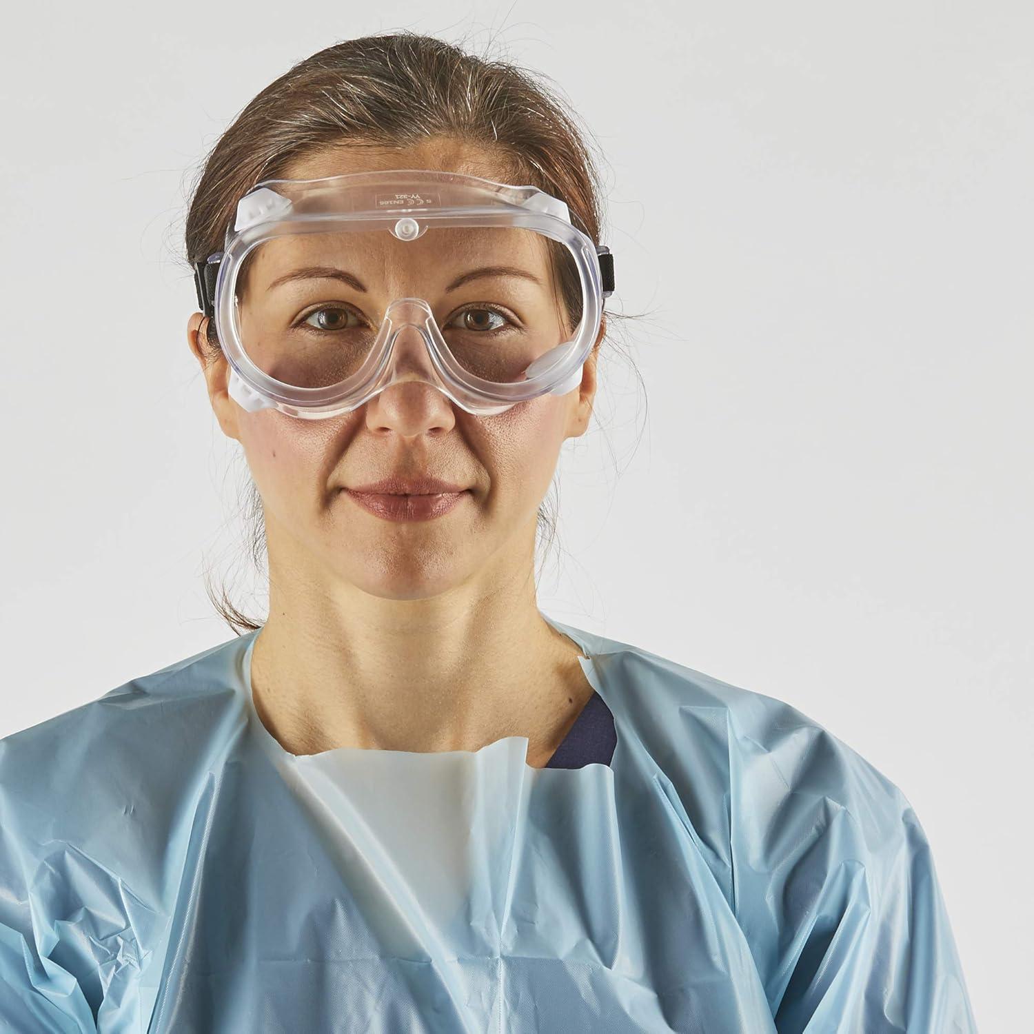 image:imagehand2mind 6 Inch Clear Safety Goggles Meets ANSI Z871 Safety Standards Pack of 10Pack of 10