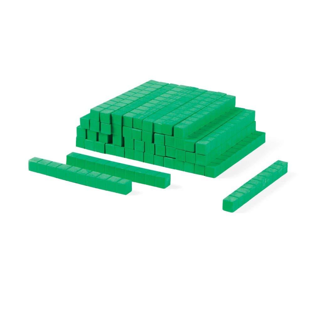 image:imagehand2mind Blue Plastic Base Ten Blocks Rods Set Place Value Blocks Counting Cubes Base 10 Math Manipulatives Teacher Supplies for Math Classroom Montessori Math Materials Set of 50Green
