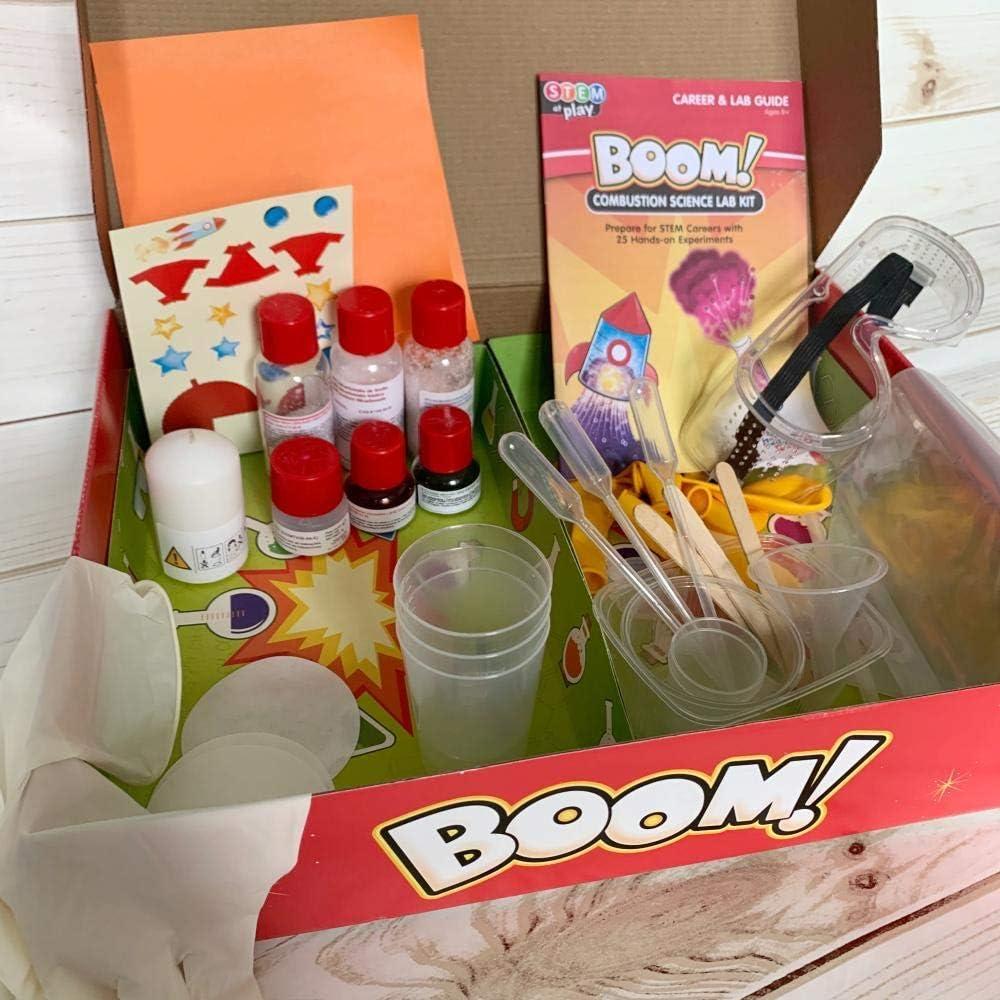 image:imagehand2mind Combustion Science Kits for Kids 812 Kids Science Kit with FactFilled Guide Lava Lamp Rocket Balloon and Birthday Cake Sparklers STEM Toys 25 Science Experiments
