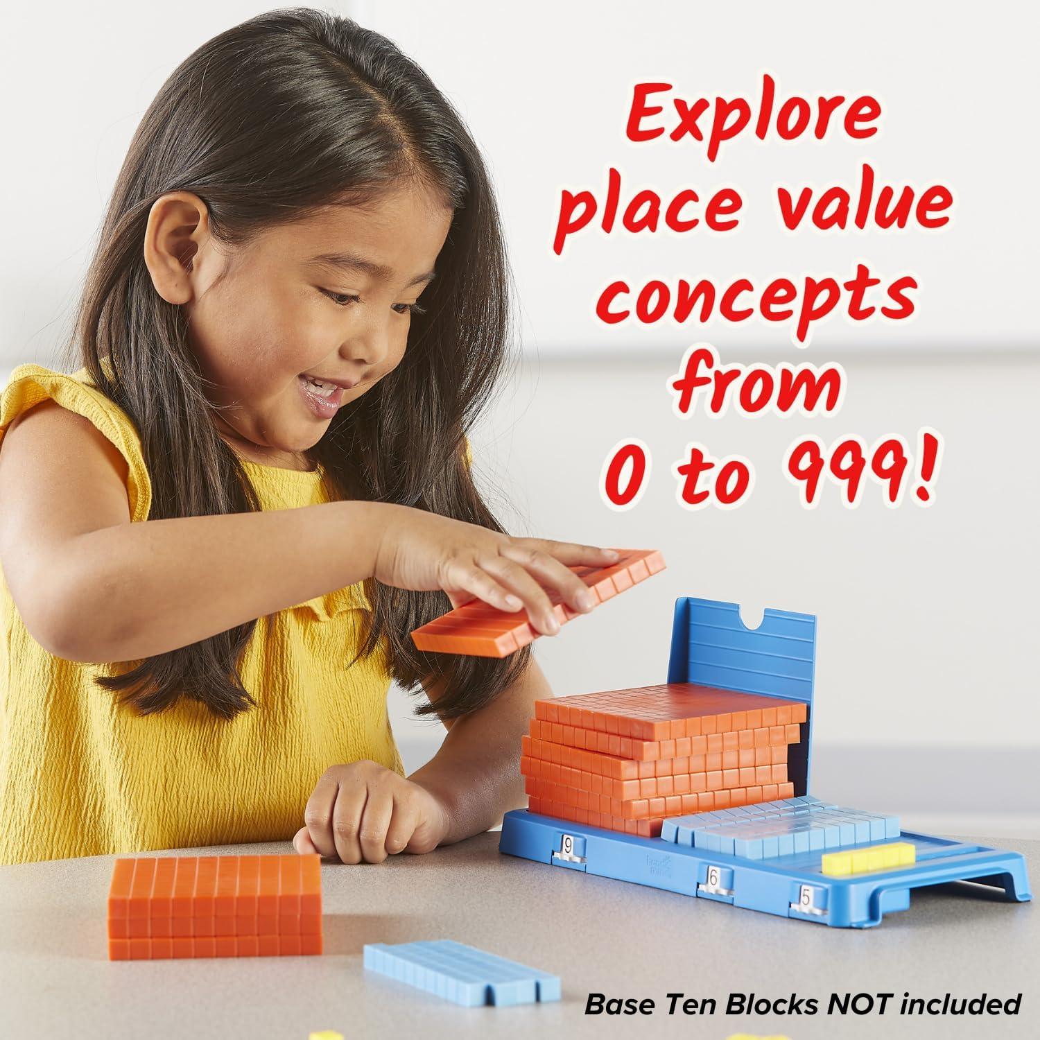 image:imagehand2mind Durable Place Value Frame Base Ten Frames Place Value Blocks Math Manipulatives Kindergarten Base 10 Plastic Base Ten Blocks Frame Math Classroom Supplies Homeschool Curriculum