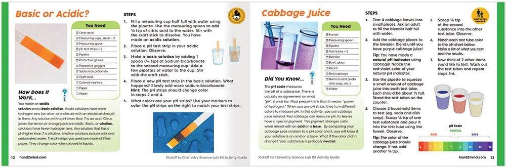 image:imagehand2mind Kickoff to Chemistry Science Lab Kit STEM Kit STEM Toys Testing pH Acids and Bases Kit Rock Candy Kit DIY Lava Lamp Kit Kids Science Lab Kit Kids Chemistry Set 23 HandsOn Activities
