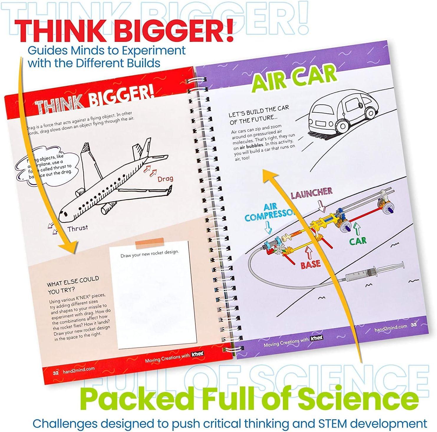 image:imagehand2mind Moving Creations with KNEX Book and Building Kit for Kids Ages 812 9 Models amp 18 Science Experiments Explore The Science of Air and Water Homeschool Science Kits