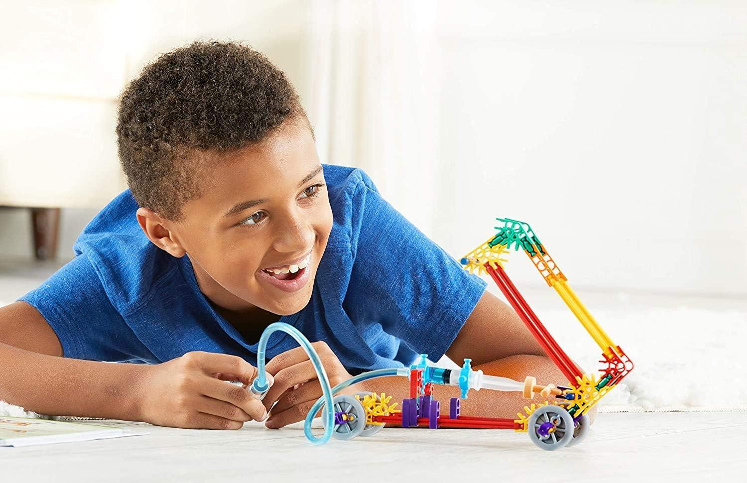 image:imagehand2mind Moving Creations with KNEX Book and Building Kit for Kids Ages 812 9 Models amp 18 Science Experiments Explore The Science of Air and Water Homeschool Science Kits