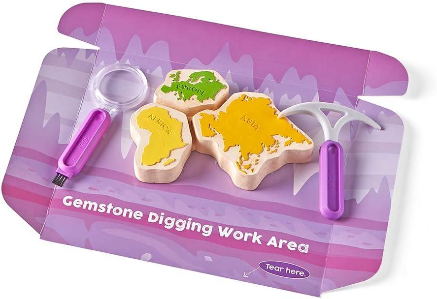 image:imagehand2mind World of Gemstones Dig Kit 8 Real Gemstones to Uncover Gemstone Display Case Gem Digging Kit for Kids Gem Dig Kit Geology for Kids Dig Kits for Kids Fun Homeschool Supplies