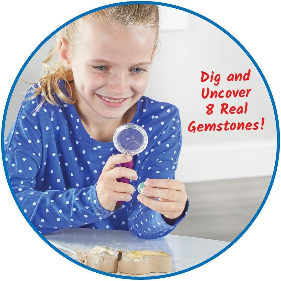 image:imagehand2mind World of Gemstones Dig Kit 8 Real Gemstones to Uncover Gemstone Display Case Gem Digging Kit for Kids Gem Dig Kit Geology for Kids Dig Kits for Kids Fun Homeschool Supplies