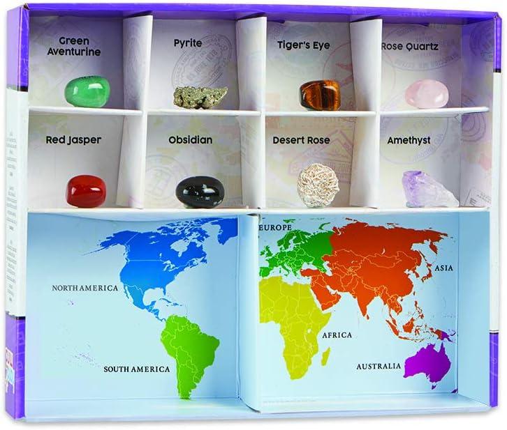 image:imagehand2mind World of Gemstones Dig Kit 8 Real Gemstones to Uncover Gemstone Display Case Gem Digging Kit for Kids Gem Dig Kit Geology for Kids Dig Kits for Kids Fun Homeschool Supplies