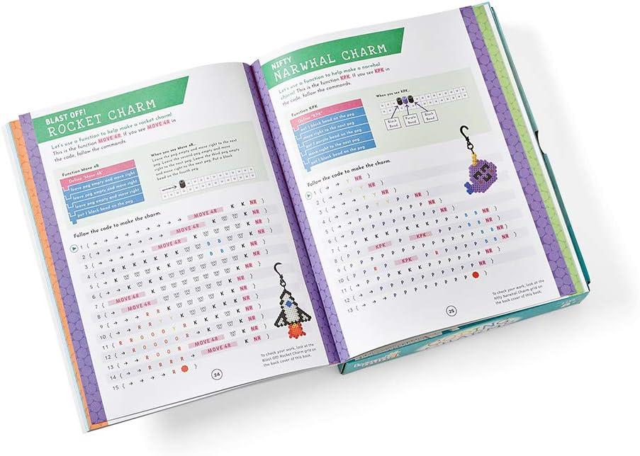 image:imagehand2mind93398 Coding Charms 15 Science Experiments Coding for Kids Ages 812 Activity Book Colorful Fuse Bead Patterns Kids Coding Fuse Bead Kit 18 Designs and 15 Key Chains 2000 Fuse Beads