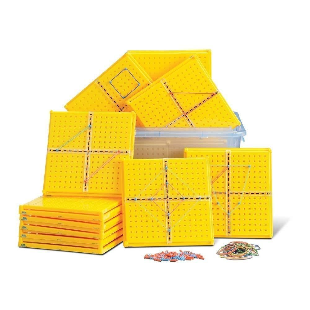 image:imagehand2mind XY Coordinate Pegboard Classroom Basics Kit Prealgebra Geo Board Geometry Sets Learning Shapes Classroom Supplies Math Manipulatives Set of 30Set of 30