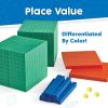 hand2mind Differentiated Foam Base Ten Blocks Complete Set, Place Value Blocks, Counting Cubes, Base Ten Blocks Classroom Set, Math Blocks Kindergarten, Base 10 Math Manipulatives (Set of 121)
