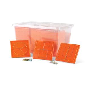 hand2mind Geoboards Classroom Kit, Geoboards with Rubber Bands, Geometry Board, Kindergarten Math Manipulatives, Rubber Band Peg Board, Hands On Math Kit, Geometric Shapes for Classroom (Set of 30)​