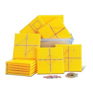hand2mind XY Coordinate Pegboard Classroom Basics Kit, Prealgebra, Geo Board, Geometry Sets, Learning Shapes, Classroom Supplies, Math Manipulatives, (Set of 30)(Set of 30)