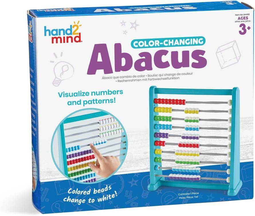 image:imageHand2Mind Color Changing Plastic Abacus Abacus for Kids Math Manipulatives Counting Rack Educational Toys for Elementary Kids Set of 1ColorChanging Abacus