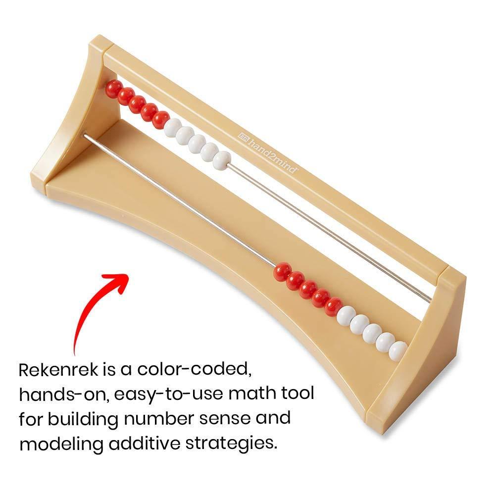 image:imagehand2mind 20 Bead Plastic Rekenrek Abacus for Kids Math Math Manipulatives Kindergarten Counting Rack for Kids Counters for Kids Math Educational Toys for Elementary Kids Set of 1