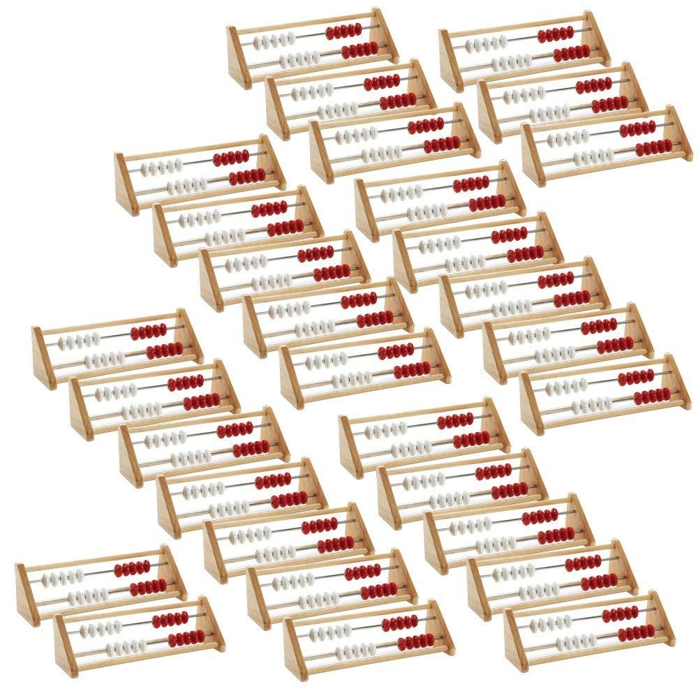 image:imagehand2mind 20 Bead Wooden Rekenrek Classroom Set Abacus for Kids Math Math Manipulatives Kindergarten Counting Rack for Kids Counters for Kids Math Educational Toys for Elementary Kids Set of 25