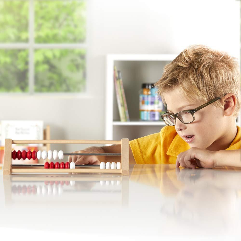image:imagehand2mind 20Bead Wooden Rekenrek Abacus Colored Abacus for Kids Math Wooden Counting Math Manipulatives Bead Counters for Kids Math Learn Counting and Numbers Homeschool Supplies Set of 1