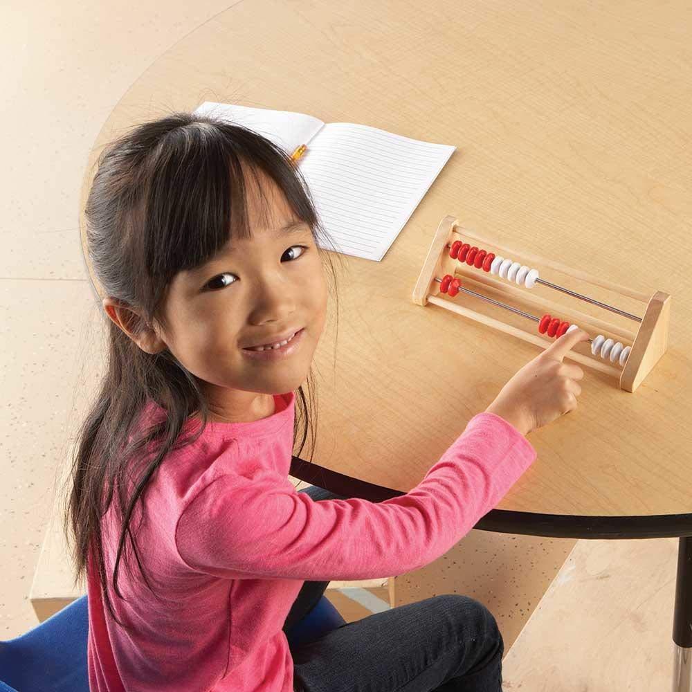 image:imagehand2mind 20Bead Wooden Rekenrek Abacus Colored Abacus for Kids Math Wooden Counting Math Manipulatives Bead Counters for Kids Math Learn Counting and Numbers Homeschool Supplies Set of 1