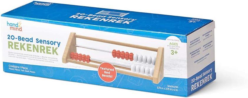 image:imagehand2mind 20Bead Wooden Sensory Rekenrek Abacus Abacus for Kids Math Wooden Counting Math Manipulatives Bead Counters for Kids Math Learn Counting and Numbers Homeschool Supplies Set of 1