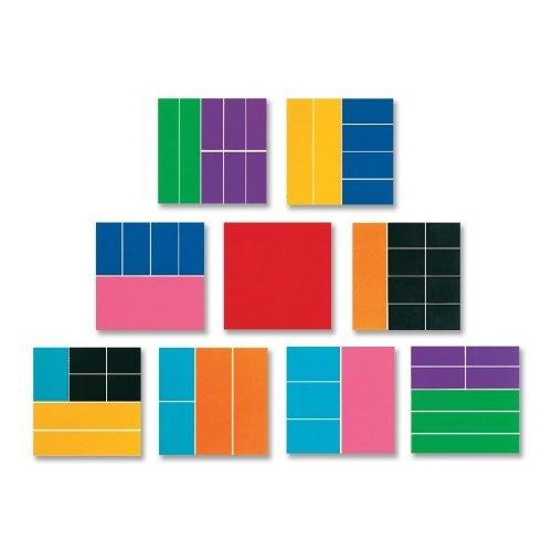 image:imagehand2mind Foam MultiColored Fraction Squares Montessori Math Materials for Kids to Learn Fraction Equivalence Math Manipulatives 4th Grade Fraction Square Homeschool Supplies Set of 24