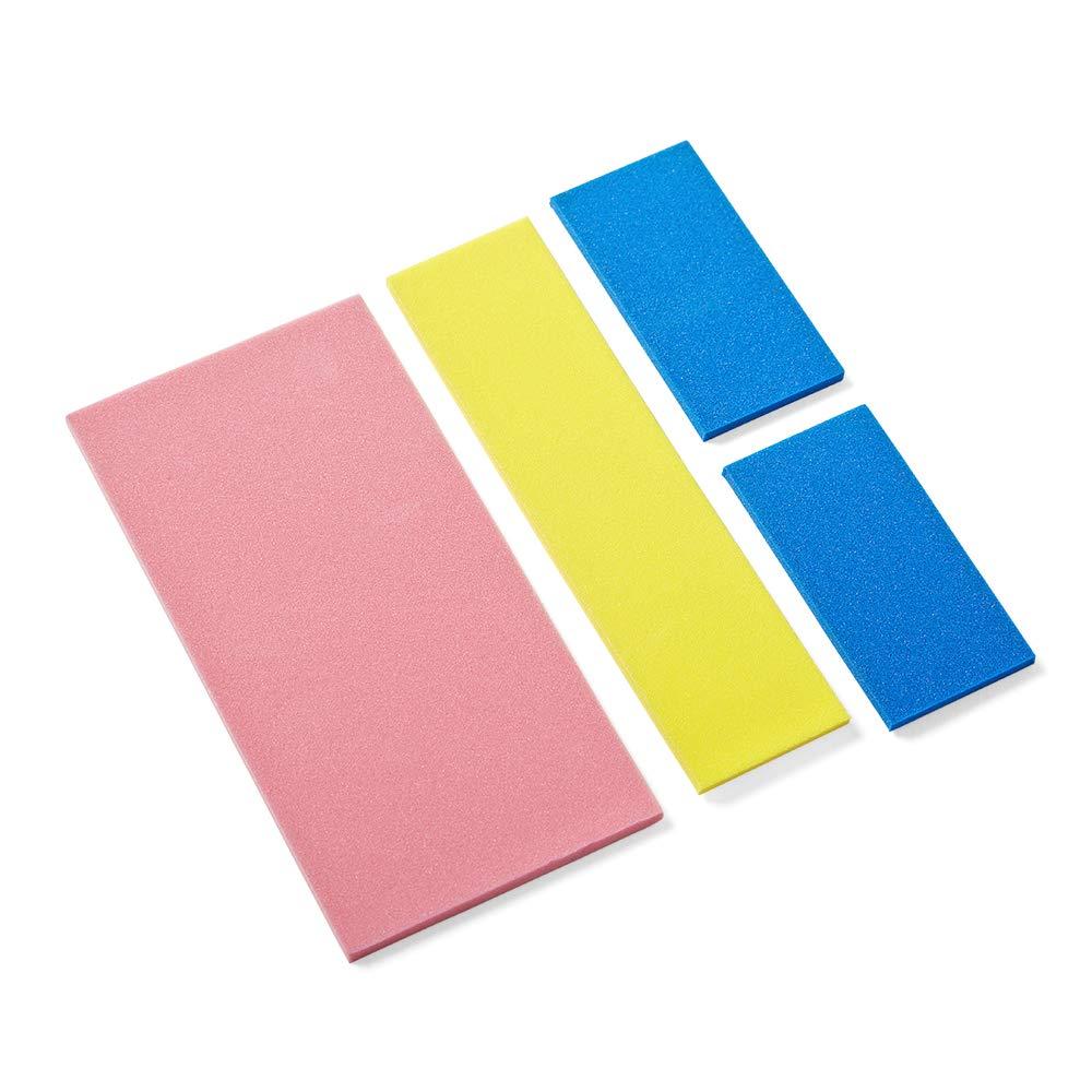 image:imagehand2mind Foam MultiColored Fraction Squares Montessori Math Materials for Kids to Learn Fraction Equivalence Math Manipulatives 4th Grade Fraction Square Homeschool Supplies Set of 24