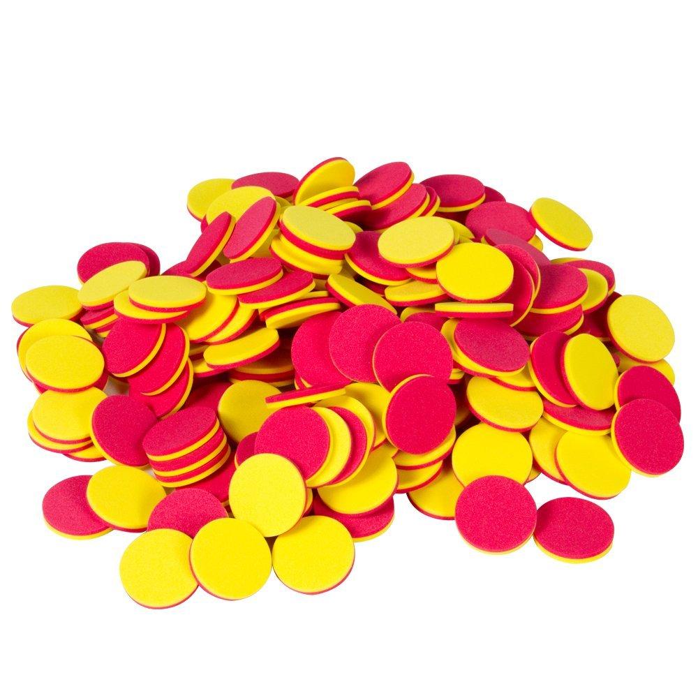 image:imagehand2mind Foam TwoColor Counters Red and Yellow Counters Counting Manipulatvies Math Counters for Kids Counting Chips Math Manipulatives Math Bingo Chips Counters for Kids Math Pack of 1000