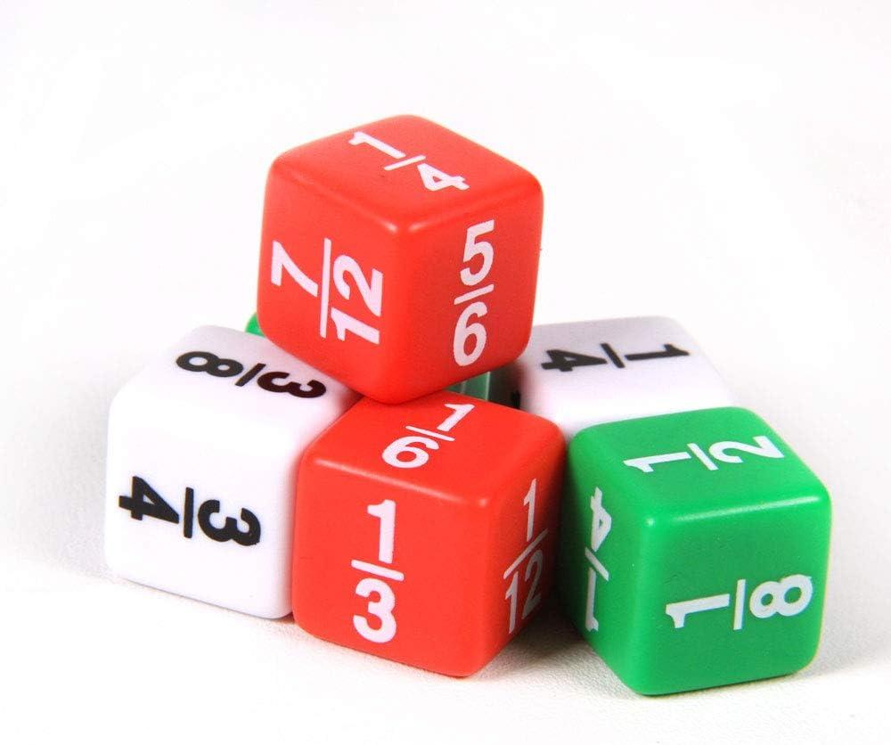 image:imagehand2mind Fraction Dice Montessori Math Materials for Kids to Learn Fraction Equivalence Math Manipulatives 4th Grade Fraction Dice Homeschool Supplies Set of 6