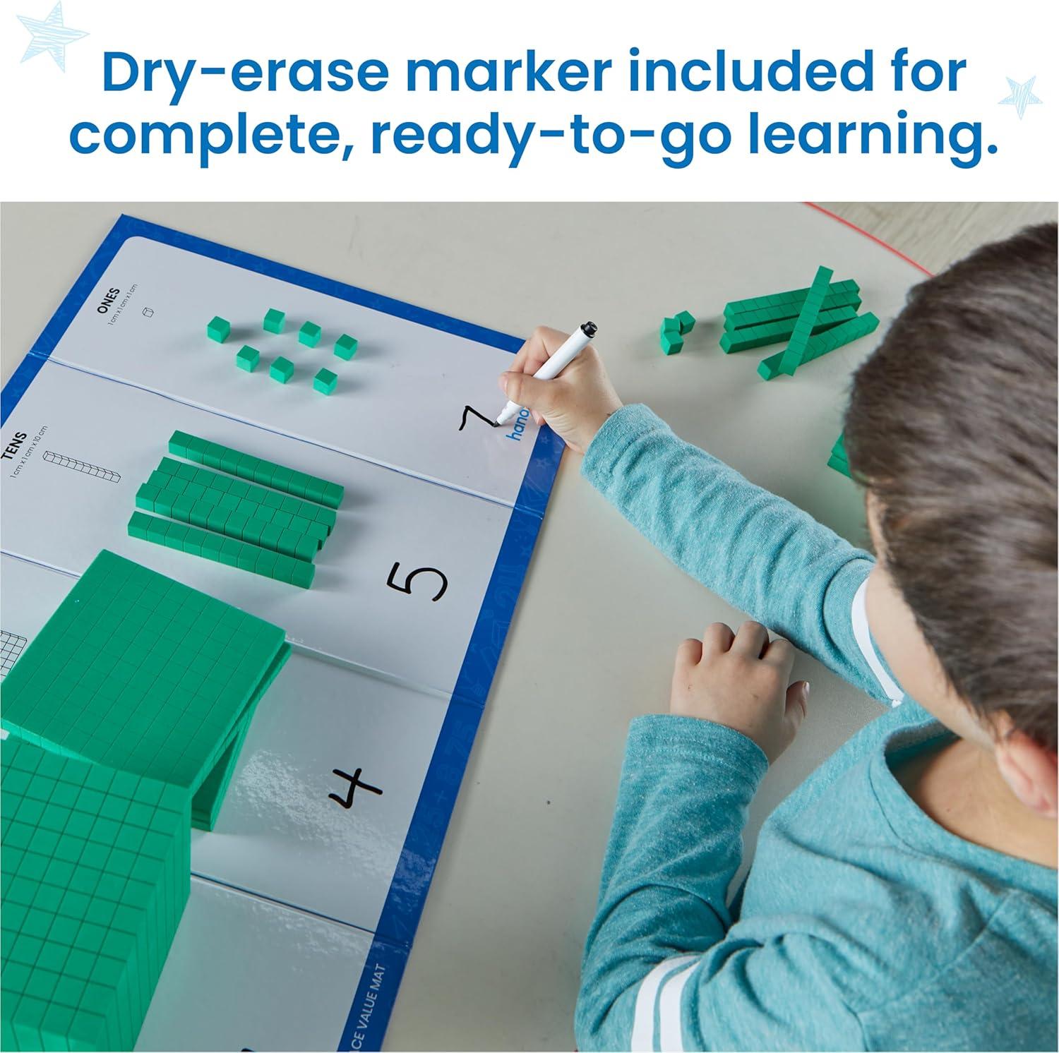 image:imagehand2mind Interlox Base Ten Blocks Activity Set Place Value Manipulatives Base 10 Blocks for Math Counting Cubes Math Manipulatives 1st Grade Small Group Classroom Must Haves 133 PiecesFoam