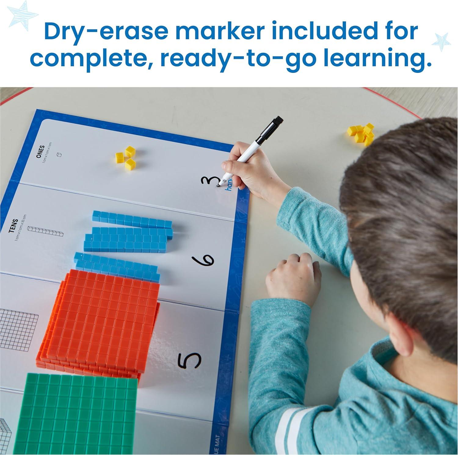 image:imagehand2mind Interlox Base Ten Blocks Activity Set Place Value Manipulatives Base 10 Blocks for Math Counting Cubes Math Manipulatives 1st Grade Small Group Classroom Must Haves 133 PiecesMulticolored Plastic