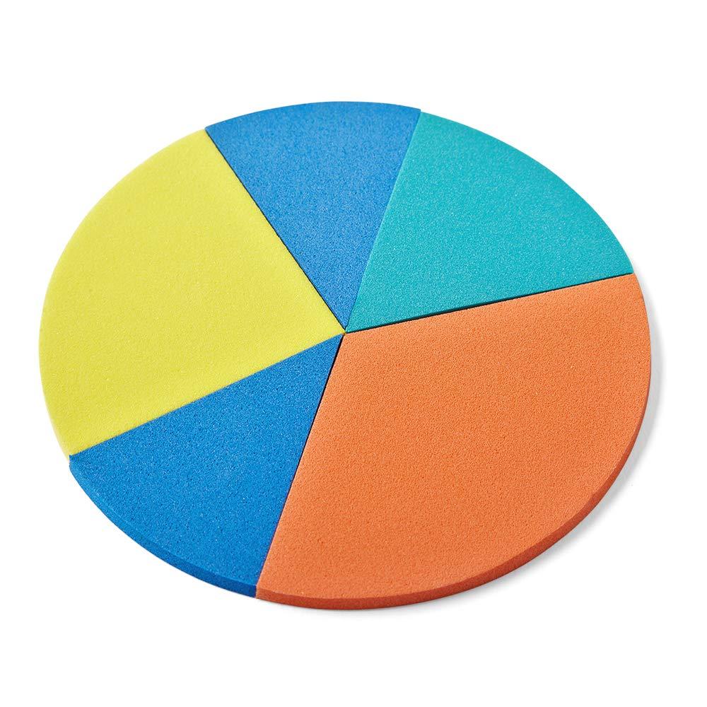 image:imagehand2mind ManipuLite Foam Rainbow Fraction Circles Fraction Tiles Classroom Set Math Manipulatives Kit Equivalent Fractions Manipulatives 4th Grade Montessori Math Materials 51 Pieces