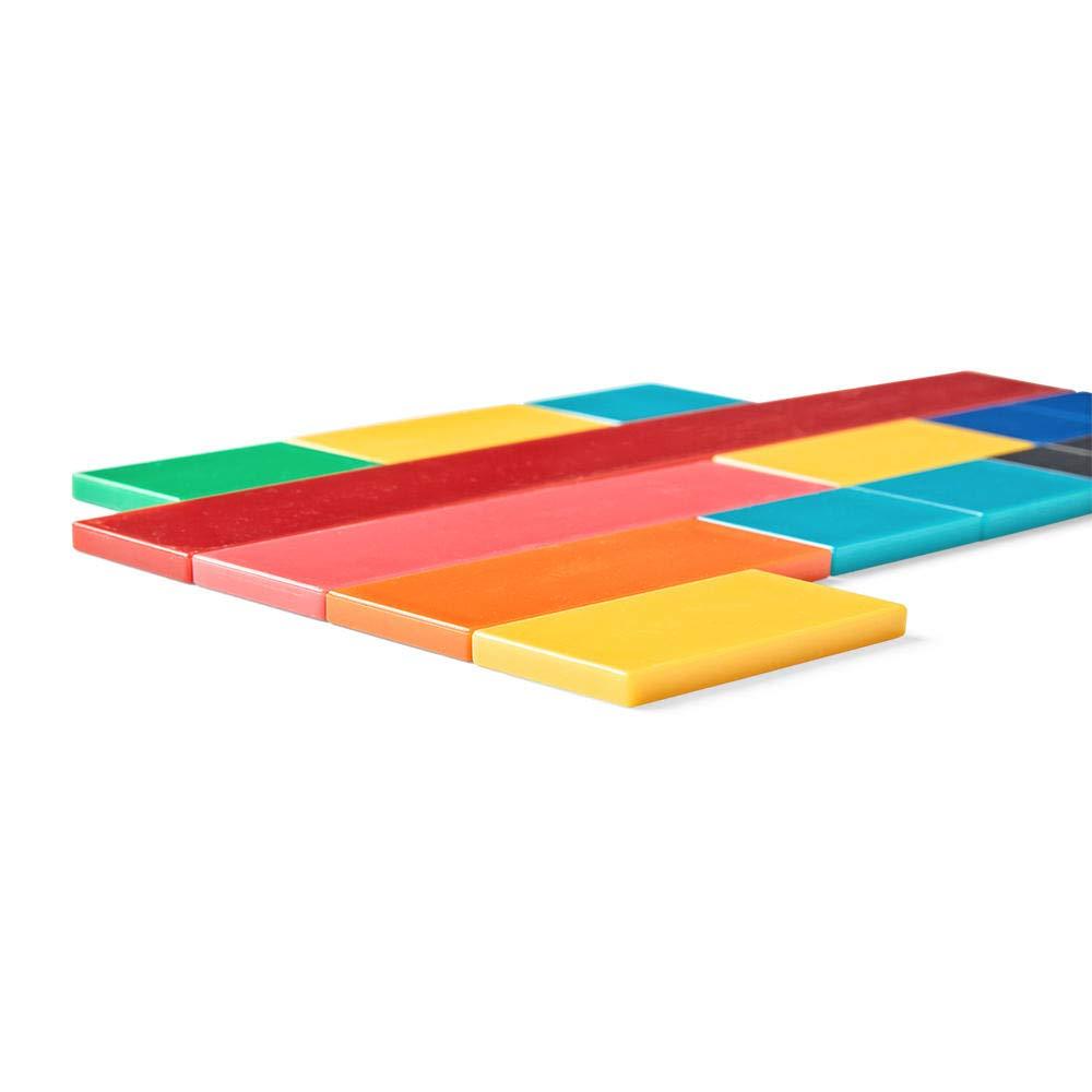 image:imagehand2mind Plastic Rainbow Blank Fraction Tiles Montessori Math Materials for Kids to Learn Fraction Equivalence Math Manipulatives 4th Grade Fraction Homeschool Supplies Set of 51