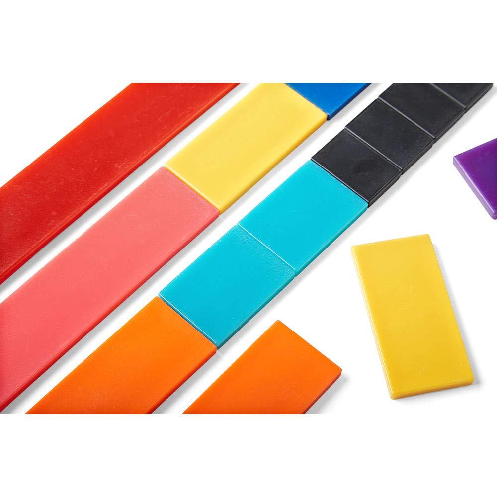 image:imagehand2mind Plastic Rainbow Blank Fraction Tiles Montessori Math Materials for Kids to Learn Fraction Equivalence Math Manipulatives 4th Grade Fraction Homeschool Supplies Set of 51