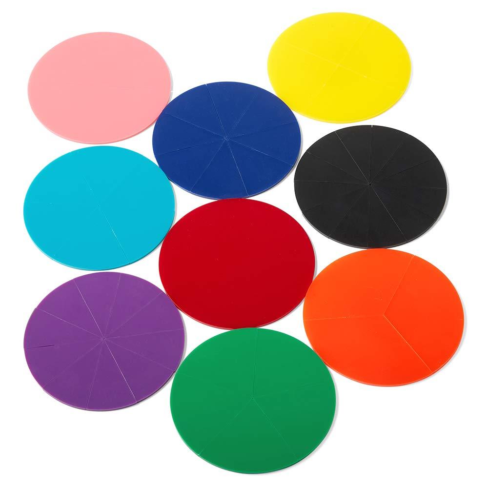 image:imagehand2mind Plastic Rainbow Fraction Circles Fraction Manipulatives Unit Fraction Rainbow Circle Math Manipulatives Fraction Games Montessori Math Homeschool Supplies Set of 51