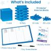 hand2mind Interlox Base Ten Blocks Activity Set, Place Value Manipulatives, Base 10 Blocks for Math, Counting Cubes, Math Manipulatives 1st Grade, Small Group Classroom Must Haves (133 Pieces)(Interlox Plastic)