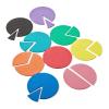 hand2mind ManipuLite Foam Rainbow Fraction Circles, Fraction Tiles Classroom Set, Math Manipulatives Kit, Equivalent Fractions Manipulatives 4th Grade, Montessori Math Materials (51 Pieces)