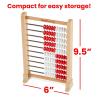 hand2mind Mini 100-Bead Wooden Rekenrek Abacus, Abacus for Kids Math, Wooden Counting Math Manipulatives, Bead Counters for Kids Math, Learn Counting and Numbers, Homeschool Supplies (Set of 1)(Set of 4)