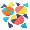 hand2mind Plastic Connecting Fraction Circles, Fraction Manipulatives, Unit Fraction, Rainbow Circle Math Manipulatives, Fraction Games, Montessori Math, Homeschool Supplies (Set of 5)(Circles)