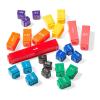 hand2mind Plastic Rainbow Fraction Tower Equivalency Cubes Montessori Math Materials for Kids to Learn Fraction Equivalence Math Manipulatives 4th Grade, Homeschool Supplies (Set of 15)(Set of 51)