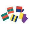 hand2mind Foam Multi-Colored Fraction Squares Montessori Math Materials for Kids to Learn Fraction Equivalence Math Manipulatives 4th Grade Fraction Square, Homeschool Supplies (Set of 24)