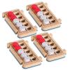hand2mind Foam RekenRods Ten Frame Boards, Red and White Counters, Kindergarten Learning Games, Ten Frame Math Manipulatives, Counting Toys, Math Games (4 Ten Frames and 40 Math Counters)(Set of 4)