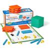 hand2mind Interlox Base Ten Blocks Activity Set, Place Value Manipulatives, Base 10 Blocks for Math, Counting Cubes, Math Manipulatives 1st Grade, Small Group Classroom Must Haves (133 Pieces)(Multicolored Plastic)