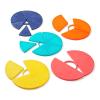 hand2mind Plastic Connecting Fraction Circles, Fraction Manipulatives, Unit Fraction, Rainbow Circle Math Manipulatives, Fraction Games, Montessori Math, Homeschool Supplies (Set of 5)(Circles)