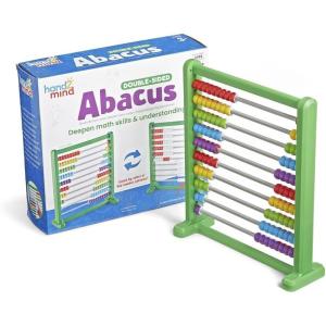 Hand2Mind Color Changing Plastic Abacus, Abacus for Kids, Math Manipulatives, Counting Rack, Educational Toys for Elementary Kids (Set of 1)(Double-Sided Abacus)