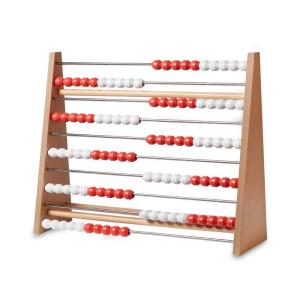 hand2mind 100-Bead Wood Teacher Demonstration Rekenrek, Math Counting Frame (Ages 4+)