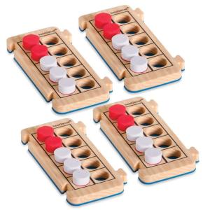 hand2mind Foam RekenRods Ten Frame Boards, Red and White Counters, Kindergarten Learning Games, Ten Frame Math Manipulatives, Counting Toys, Math Games (4 Ten Frames and 40 Math Counters)(Set of 4)
