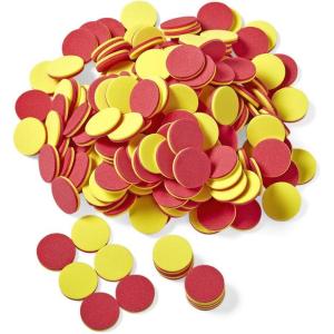 hand2mind Foam Two-Color Counters, Red and Yellow Counters, Counting Manipulatvies, Math Counters for Kids, Counting Chips, Math Manipulatives, Math Bingo Chips, Counters for Kids Math (Pack of 200)